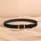 Luxurious leather belt for women, vintage style 2.8 width suitable for jeans and skirts