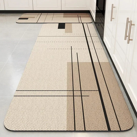 Carpet for Kitchen Floor Mat Absorbent Rug Soft Diatom Mud Anti-slip Foot Mats Home Decoration Non-slip Area Rugs 주방 카펫