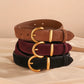 Luxurious leather belt for women, vintage style 2.8 width suitable for jeans and skirts