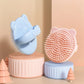 Baby Hair Brush Soft Hair Scalp Massager For Kids Gentle Bathing Shower Head Scrubber Cute Bear Design