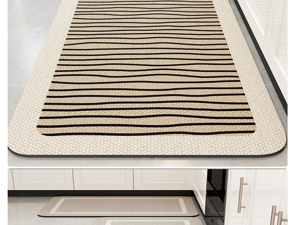 Carpet for Kitchen Floor Mat Absorbent Rug Soft Diatom Mud Anti-slip Foot Mats Home Decoration Non-slip Area Rugs 주방 카펫