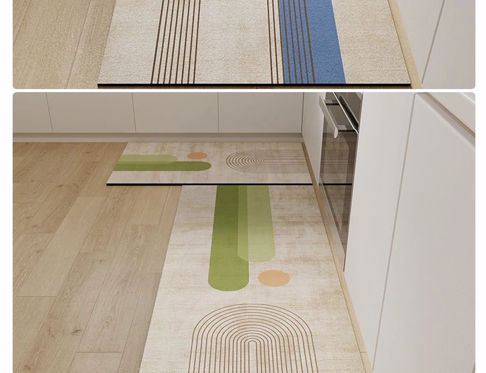 Carpet for Kitchen Floor Mat Pvc Waterproof Anti-slip Area Rug Home Decoration Long Foot Mats  Alfombra Cocina 주방 카펫 Ковер