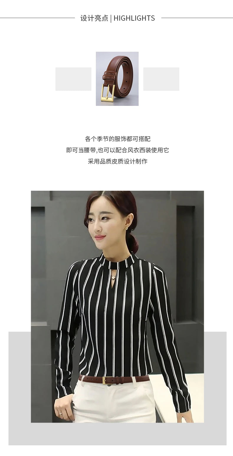 Women's Leather Belt Luxury Brand Designer Belt Simple Fashion with Jeans and Trousers Decorated Belt High-quality Alloy Buckle