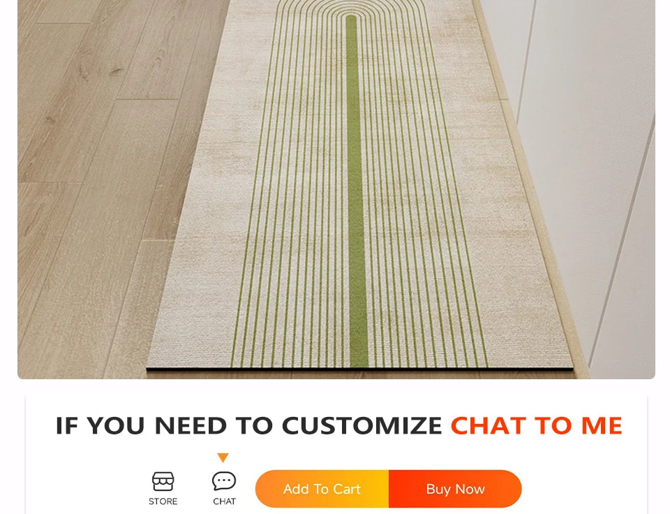 Carpet for Kitchen Floor Mat Pvc Waterproof Anti-slip Area Rug Home Decoration Long Foot Mats  Alfombra Cocina 주방 카펫 Ковер