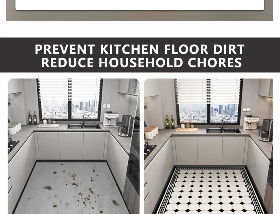 Carpet for Kitchen Floor Mat Pvc Waterproof Anti-slip Area Rug Home Decoration Long Foot Mats  Alfombra Cocina 주방 카펫 Ковер