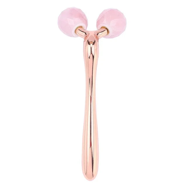 3D Rose Quartz Face Roller