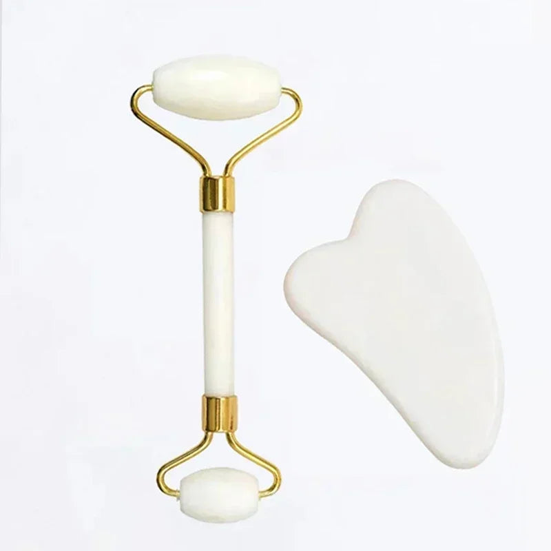 Gua Sha + Jade Roller Set