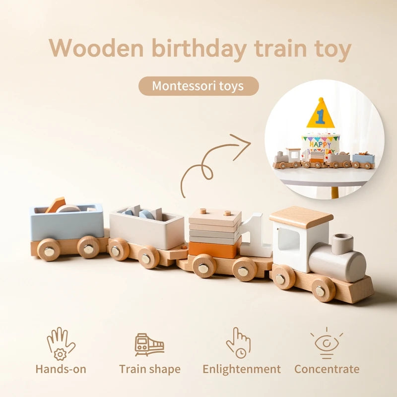 Wooden Number Train Montessori