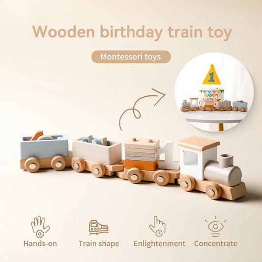 Wooden Number Train Montessori