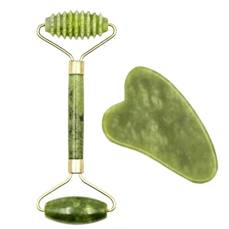 Gua Sha + Jade Roller Set