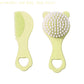 Baby Hair Brush and Comb Set for Newborns Gentle Detangling Soft Bristles Cradle Cap Care Cartoon Bear Design Kids Travel