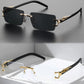 1/2 PCS Fashionable Trendy Frameless Rectangular Personalized Sunglasses For Daily Life