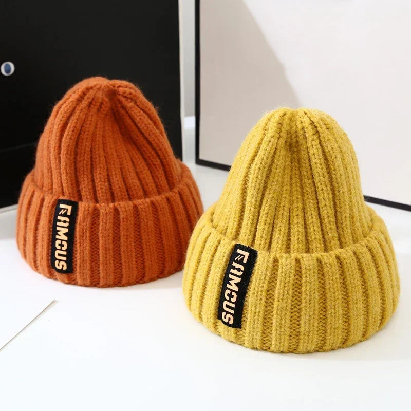 Soft Crochet Knit Beanie Winter Hat for Men Women Unisex Warm Solid Color Cold Cap Fashion Accessory
