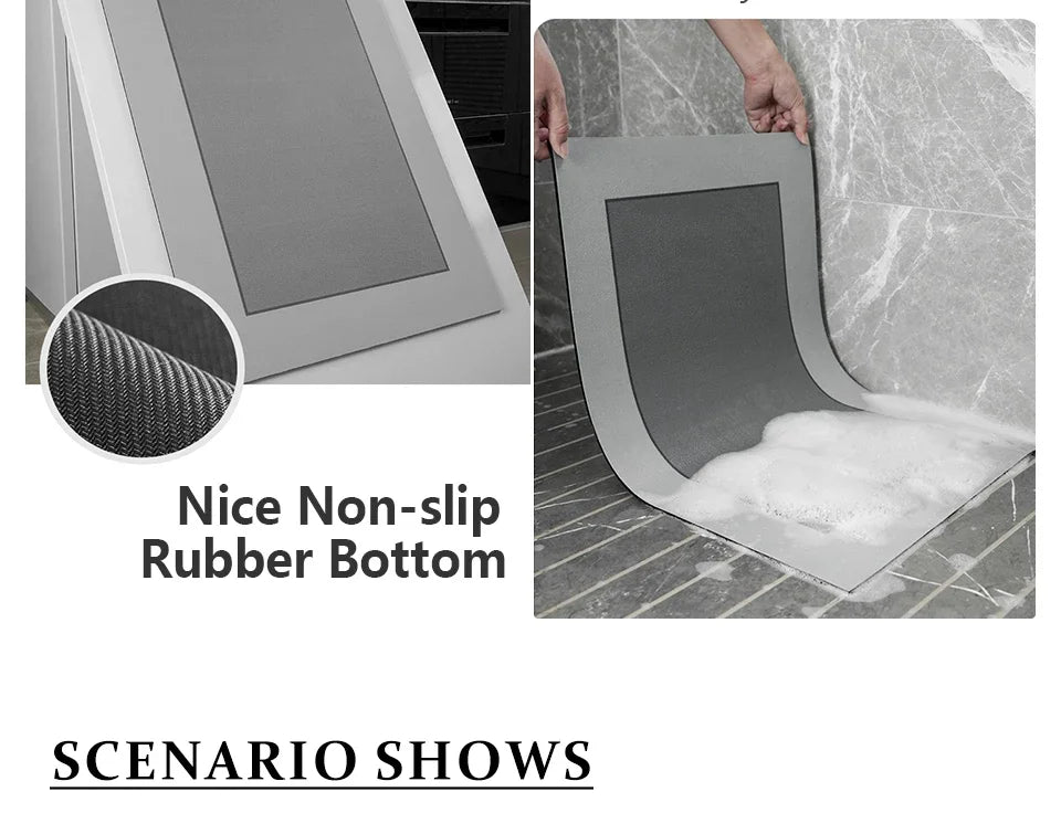 Carpet for Kitchen Floor Mat Absorbent Rug Soft Diatom Mud Anti-slip Foot Mats Home Decoration Non-slip Area Rugs 주방 카펫