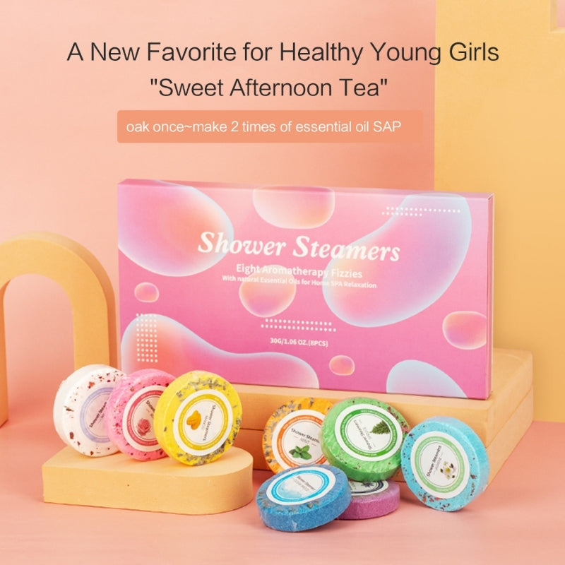 6Pack Aromatherapy Shower Steamers Shower Steamers Nighttime Shower Tablets Bath Bomb Gifts For Women Stress Relief Rose