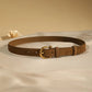 Cowhide Belt with Gold Buckle