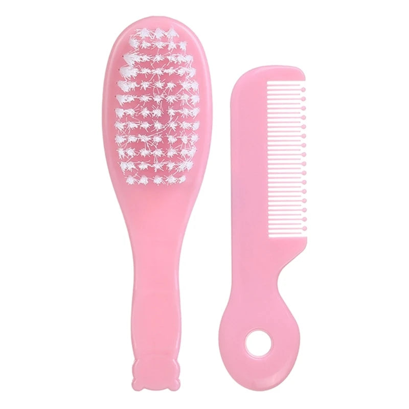 Baby Hair Brush & Comb Set Children Hair Brush Soft Nylon Bristle Cradle Caps Hair Brush for Toddler Infant  Massage Dropship