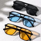 Vintage Men Women Big Sunglasses Men Square Shades Unisex Sun Glasses Black Lense Male Female Sunglasses UV400 Glasses