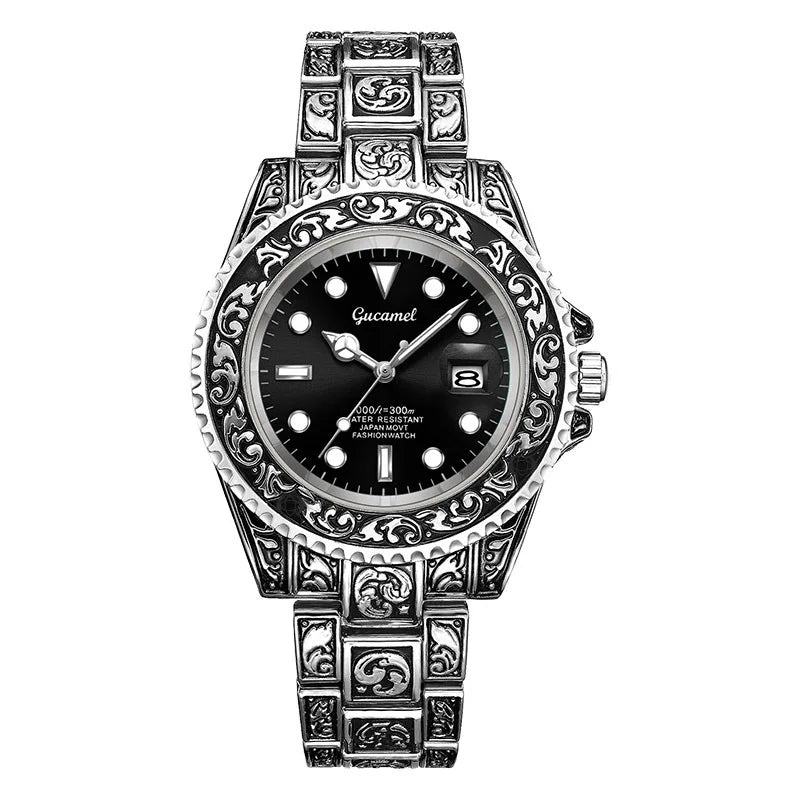 Men’s Vintage Engraved Watch