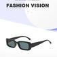 Black Square Sunglasses Men Rectangle Small Sun Glasses Male Retro Black Lens Driving Fishing Oculos UV400