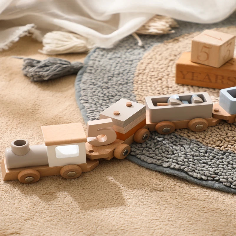 Wooden Number Train Montessori