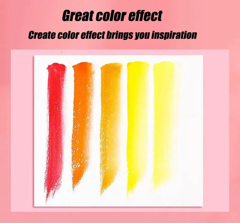 Watercolor Painting  48 Colors Solid Water Color Paint With Brush&Paper Drawing Set Art Supplies for Artists Beginner