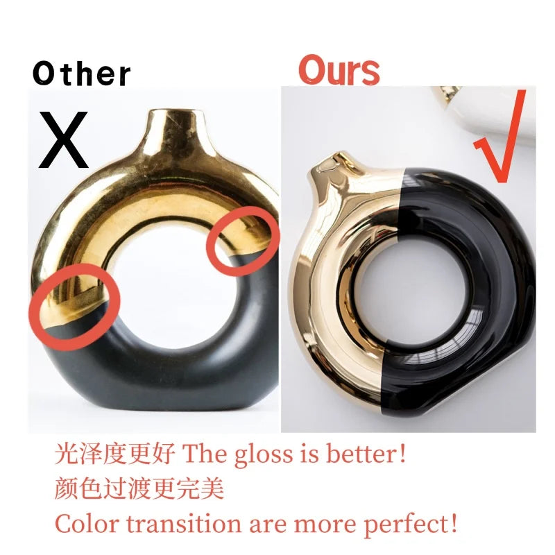 Golden Luxury Nordic Vase