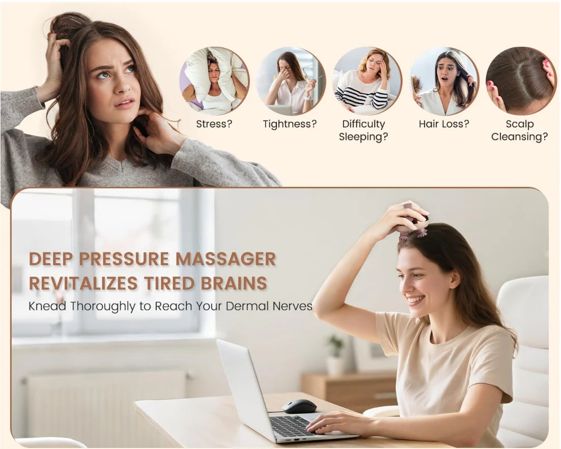 IPX6 Electric Scalp Massager