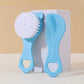Baby Hair Brush and Comb Set for Newborns Gentle Detangling Soft Bristles Cradle Cap Care Cartoon Bear Design Kids Travel