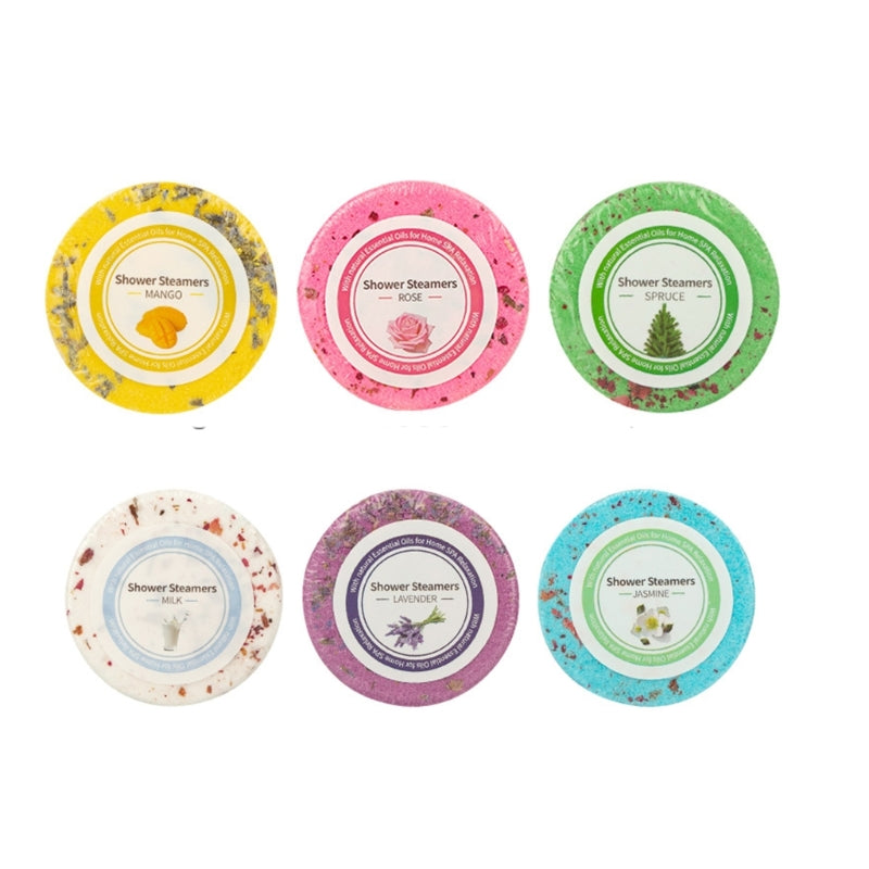 6Pack Aromatherapy Shower Steamers Shower Steamers Nighttime Shower Tablets Bath Bomb Gifts For Women Stress Relief Rose