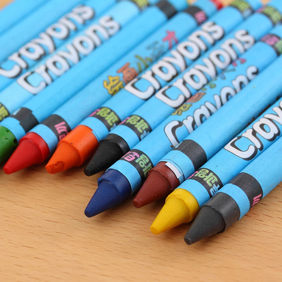 8pcs 8.5cm Boxed Color Crayon Children Painting Art Kits Creative Handmade Drawing Crayon Cute Painting Set Gift for Kids
