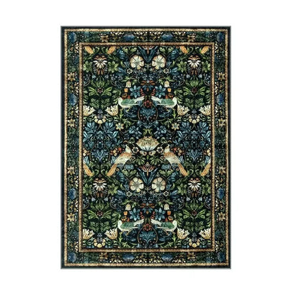 Carpet for Living Room Large Pink Bedroom Rug Bedside Floor Mat Spring Flower Plant Carpets Pastoral Style Home Decoration Rug