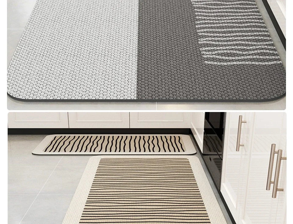 Carpet for Kitchen Floor Mat Absorbent Rug Soft Diatom Mud Anti-slip Foot Mats Home Decoration Non-slip Area Rugs 주방 카펫