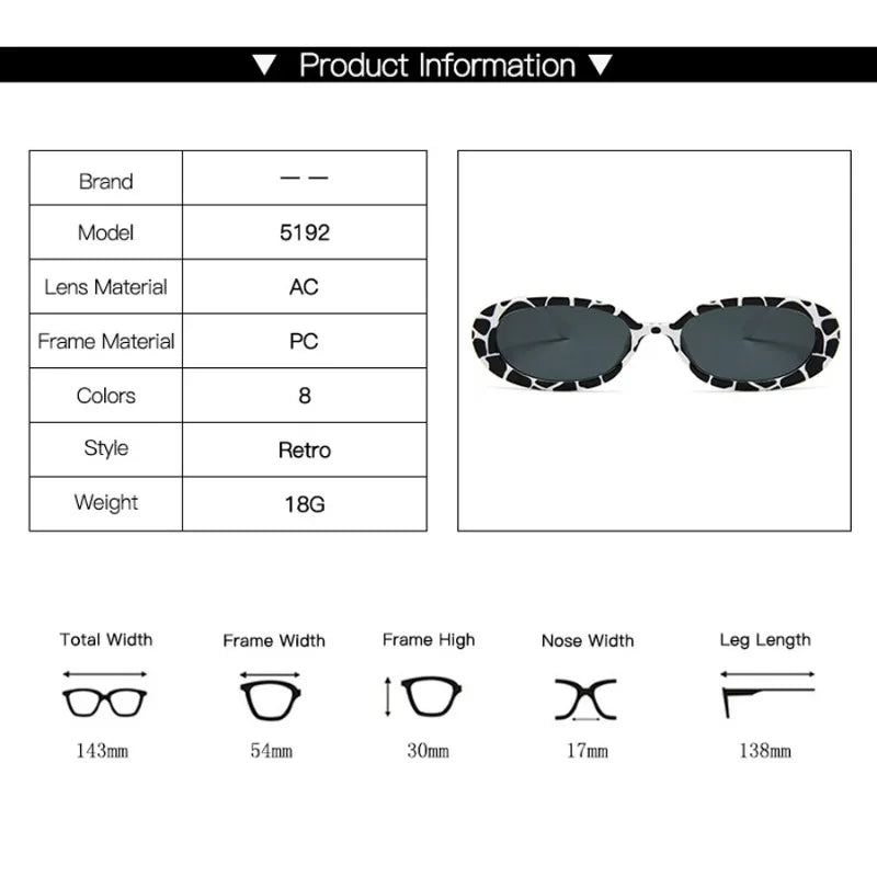Small Oval UV400 Sunglasses