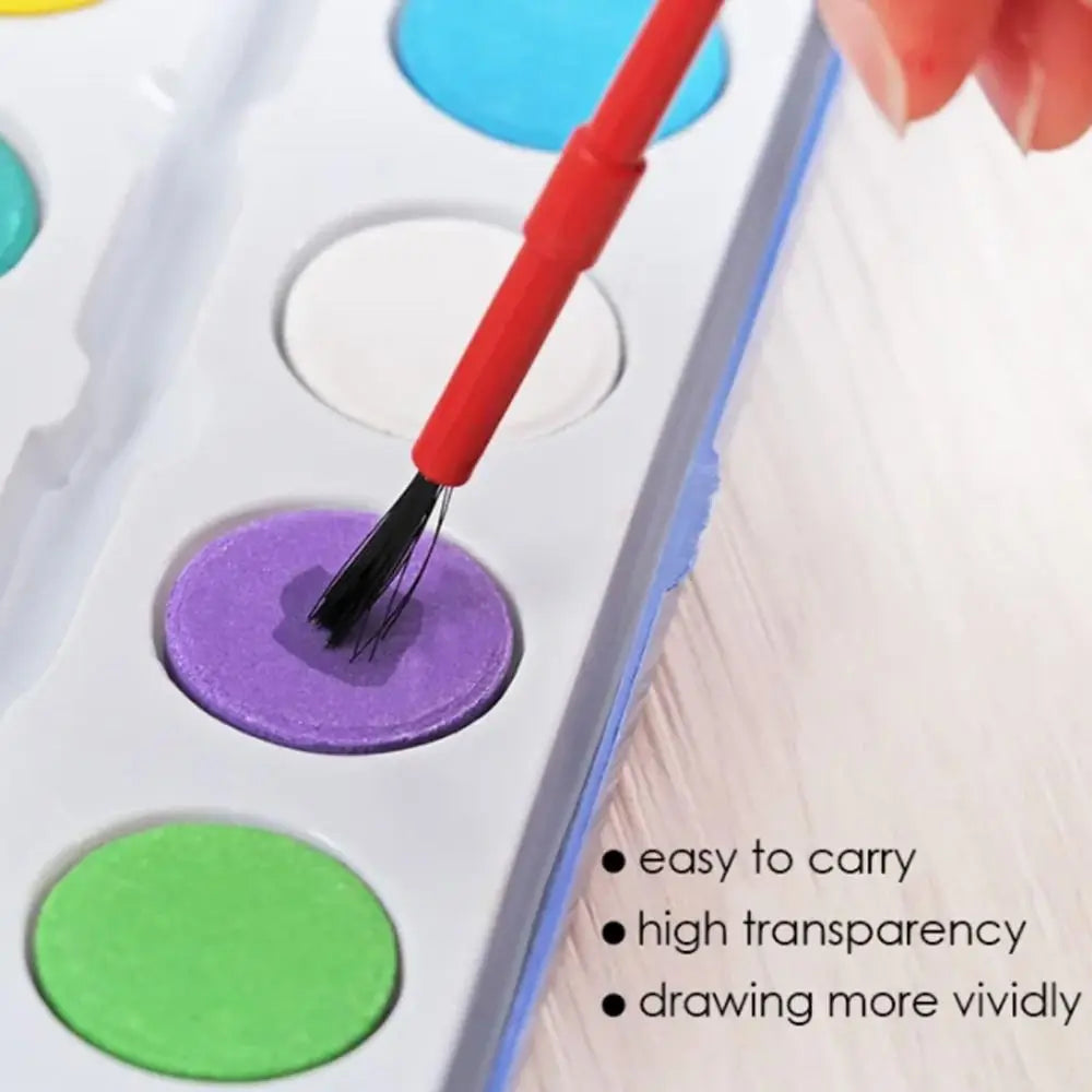 Watercolor Paint Set Washable Watercolor Paint Palette With Water Brush Pen for Party Favor Valentines Day Gifts
