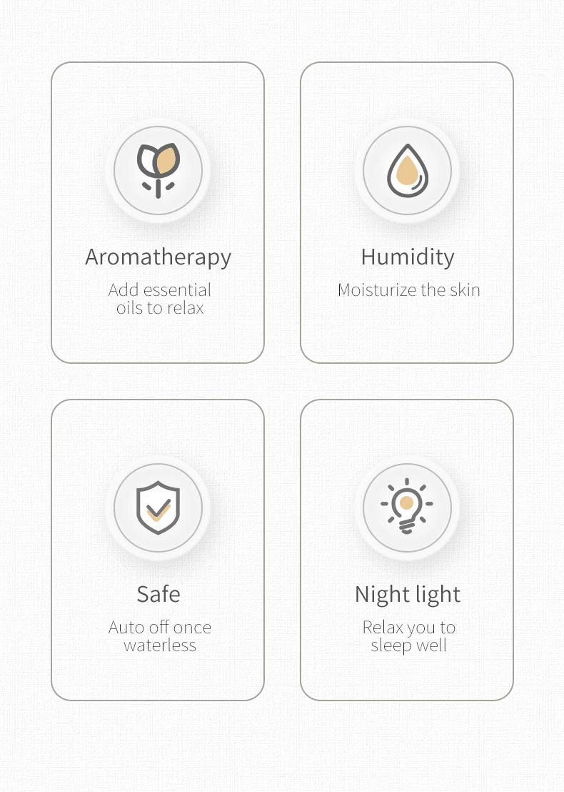 Ultrasonic Diffuser with Light