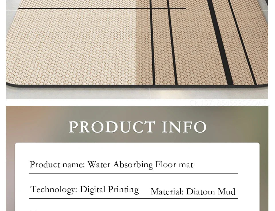 Carpet for Kitchen Floor Mat Absorbent Rug Soft Diatom Mud Anti-slip Foot Mats Home Decoration Non-slip Area Rugs 주방 카펫