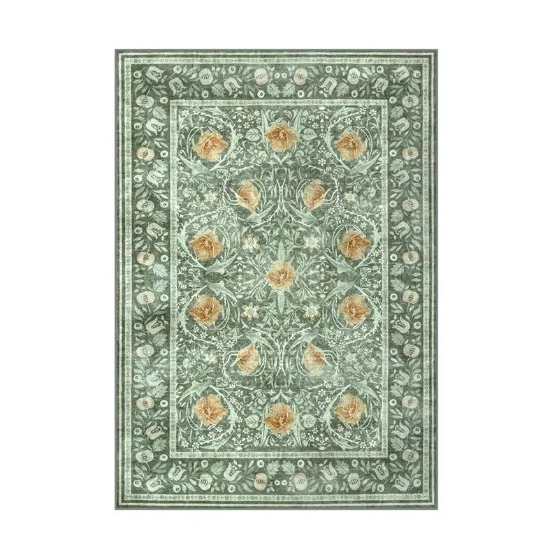 Carpet for Living Room Large Pink Bedroom Rug Bedside Floor Mat Spring Flower Plant Carpets Pastoral Style Home Decoration Rug