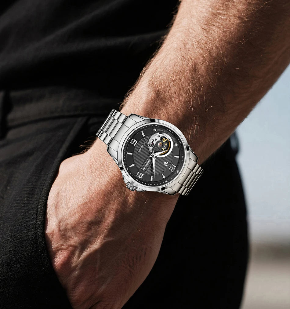 BANGWEI 2025 New Fashion Mechanical Watches Men LIGE Luxury Automatic Mens Watch 30M Waterproof Luminous Wristwatch Reloj Hombre