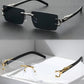 1/2 PCS Fashionable Trendy Frameless Rectangular Personalized Sunglasses For Daily Life