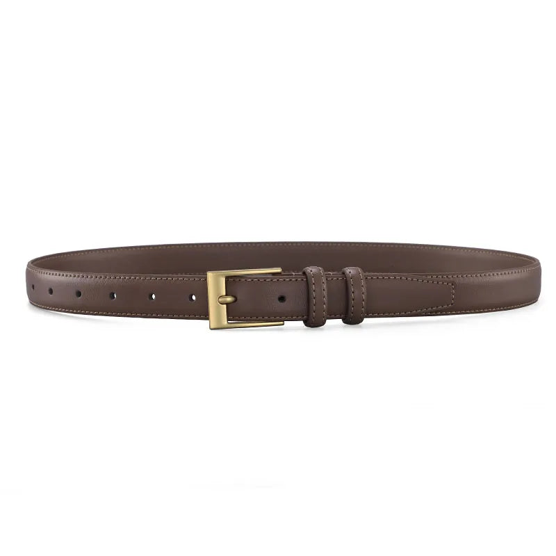 Women's Leather Belt Luxury Brand Designer Belt Simple Fashion with Jeans and Trousers Decorated Belt High-quality Alloy Buckle