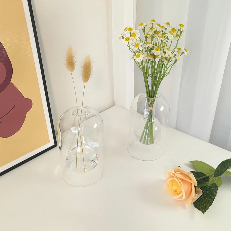 Glass Bottle with Reeds