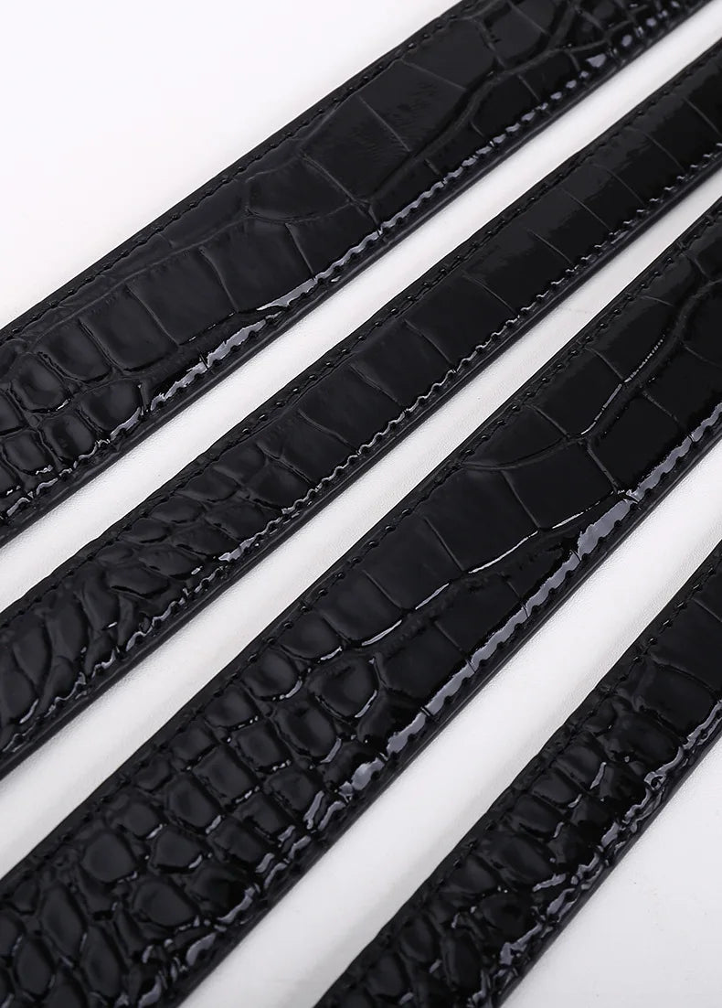 Everyday Slim Fit Versatile Women's Belt Genuine Leather Metal Letter Buckle Jeans Casual Decoration Designer Women's Belt