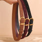 Luxurious leather belt for women, vintage style 2.8 width suitable for jeans and skirts