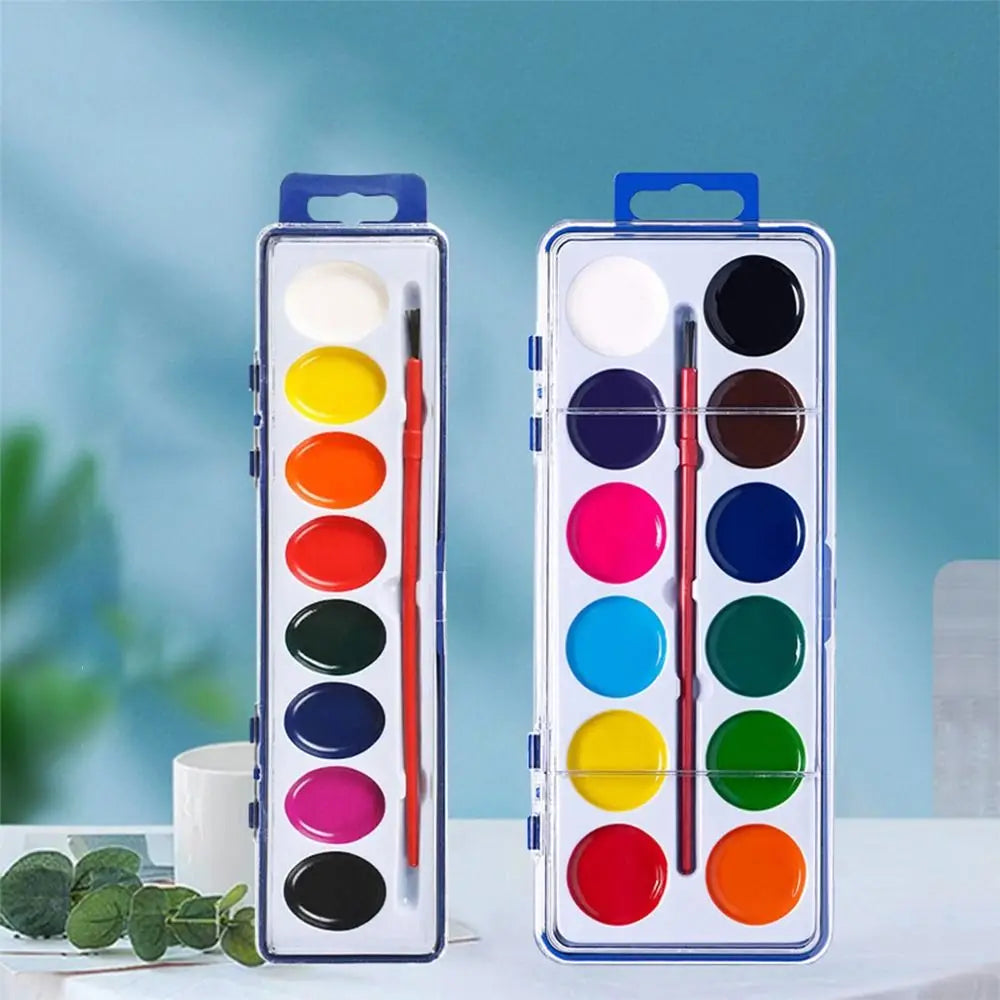 Watercolor Paint Set Washable Watercolor Paint Palette With Water Brush Pen for Party Favor Valentines Day Gifts