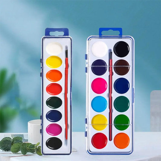 Watercolor Paint Set Washable Watercolor Paint Palette With Water Brush Pen for Party Favor Valentines Day Gifts