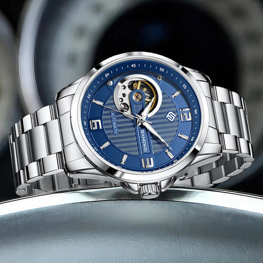 BANGWEI 2025 New Fashion Mechanical Watches Men LIGE Luxury Automatic Mens Watch 30M Waterproof Luminous Wristwatch Reloj Hombre