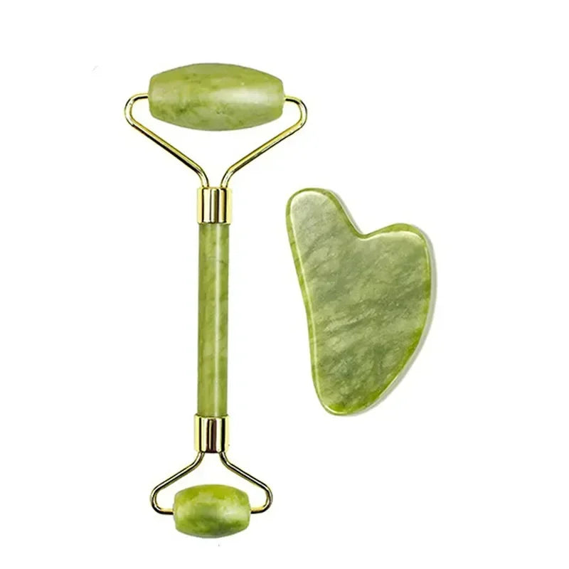 Gua Sha + Jade Roller Set