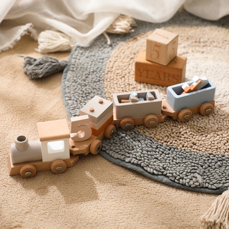 Wooden Number Train Montessori
