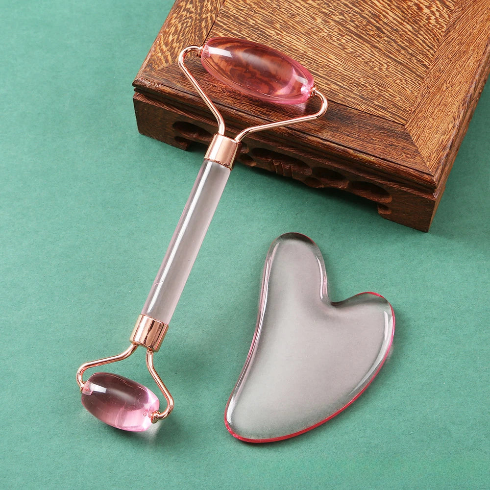Resin Gua Sha Pink Set